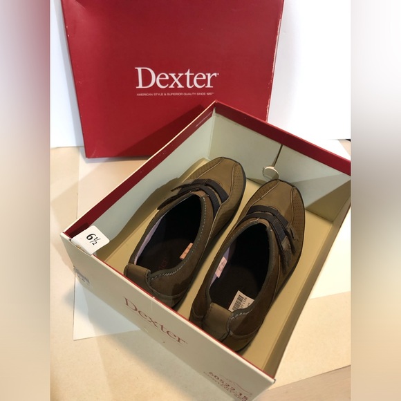 Dexter Slip on Comfort shoes size 6.5 women, velcro straps, brown, nwt, with box - Picture 4 of 12